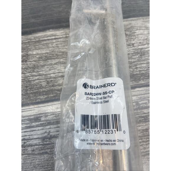 8-13/16” Center SS Cylindrical Bar Drawer Pull Brainerd Door Knob Lot Of 2{138} - Picture 6 of 6